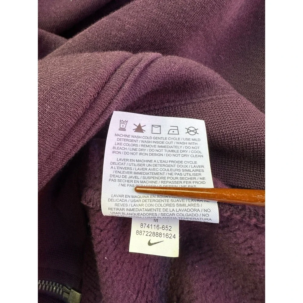 Nike Hoodie Womens M Fleece Rally Funnel Neck Hoodie Sweatshirt Purple Pockets‎